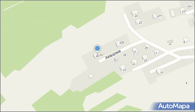 Przeginia Duchowna, Akacjowa, 41, mapa Przeginia Duchowna