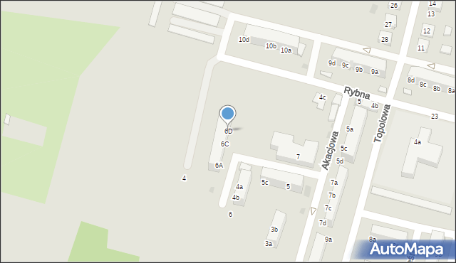 Przemków, Akacjowa, 6D, mapa Przemków