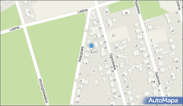 Przeźmierowo, Akacjowa, 5, mapa Przeźmierowo