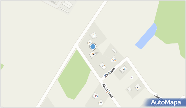 Radziejowice-Parcel, Akacjowa, 24, mapa Radziejowice-Parcel