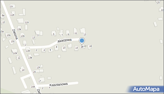 Radzyń Podlaski, Akacjowa, 16, mapa Radzyń Podlaski