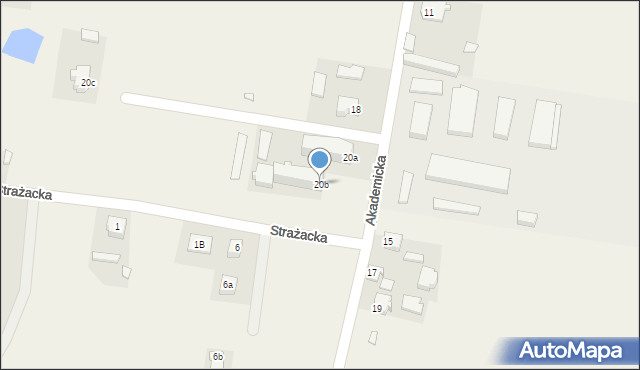 Rogów, Akademicka, 20b, mapa Rogów