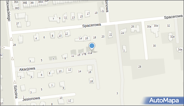 Roszkowo, Akacjowa, 23a, mapa Roszkowo