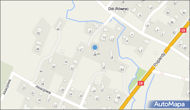 Równe, Akacjowa, 28, mapa Równe