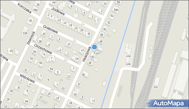 Rzeszów, Akacjowa, 42, mapa Rzeszów