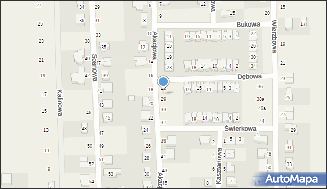 Siekierki Wielkie, Akacjowa, 27, mapa Siekierki Wielkie