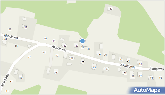 Siepraw, Akacjowa, 38, mapa Siepraw