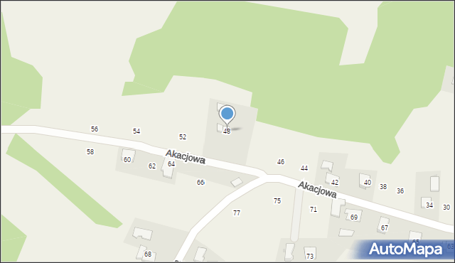 Siepraw, Akacjowa, 48, mapa Siepraw