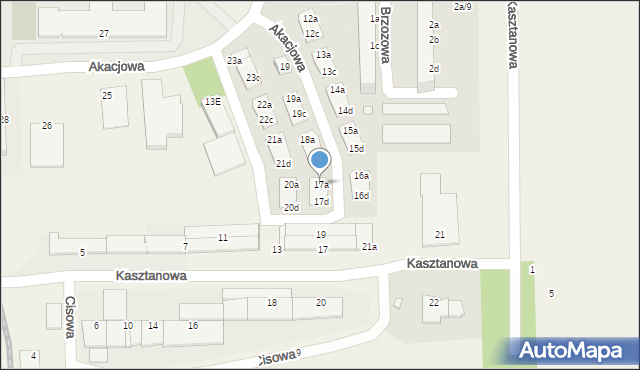 Skarbimierz-Osiedle, Akacjowa, 17a, mapa Skarbimierz-Osiedle