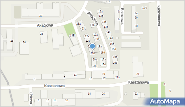 Skarbimierz-Osiedle, Akacjowa, 21d, mapa Skarbimierz-Osiedle