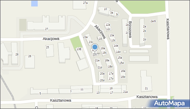 Skarbimierz-Osiedle, Akacjowa, 22c, mapa Skarbimierz-Osiedle