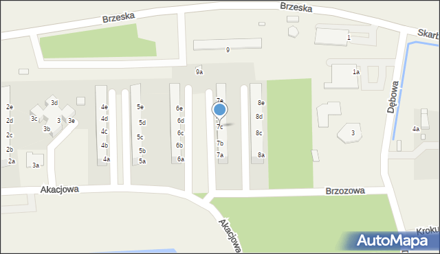 Skarbimierz-Osiedle, Akacjowa, 7c, mapa Skarbimierz-Osiedle