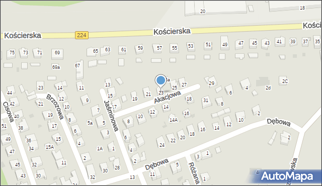 Skarszewy, Akacjowa, 23, mapa Skarszewy