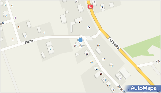 Skowarcz, Akacjowa, 23, mapa Skowarcz