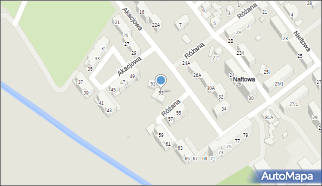 Sosnowiec, Akacjowa, 53, mapa Sosnowca