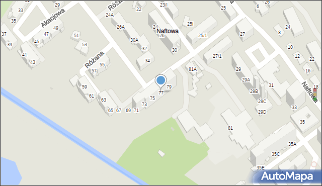 Sosnowiec, Akacjowa, 77, mapa Sosnowca