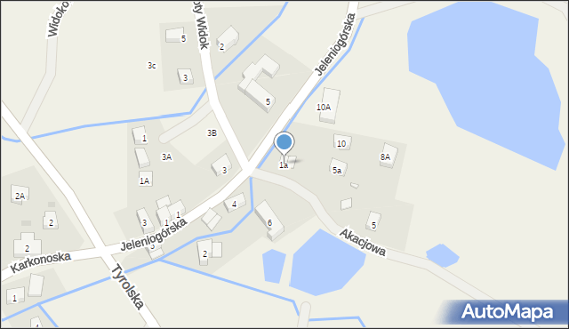 Sosnówka, Akacjowa, 1a, mapa Sosnówka