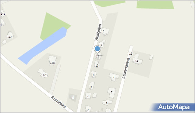 Stare Miasto, Akacjowa, 12, mapa Stare Miasto