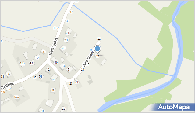 Sterkowiec, Akacjowa, 15, mapa Sterkowiec