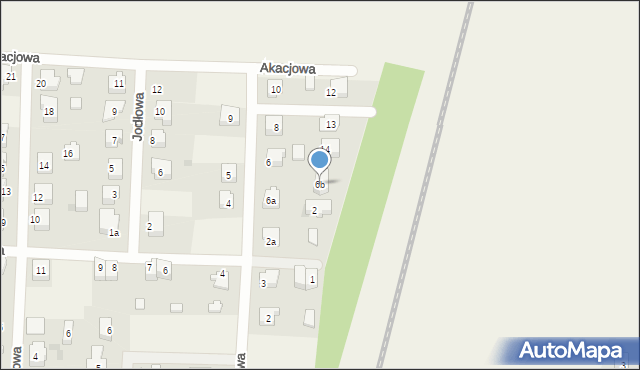 Subkowy, Akacjowa, 6b, mapa Subkowy