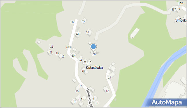 Sucha Beskidzka, Akacjowa, 26, mapa Sucha Beskidzka