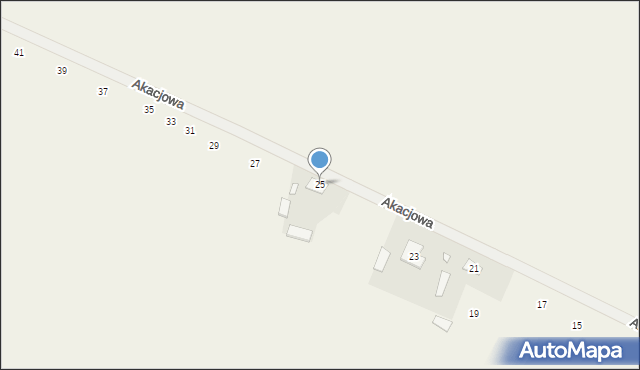 Suszno, Akacjowa, 25, mapa Suszno