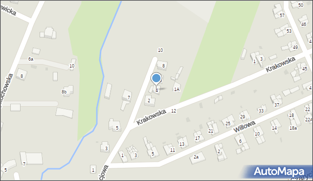 Świdnica, Akacjowa, 4, mapa Świdnicy