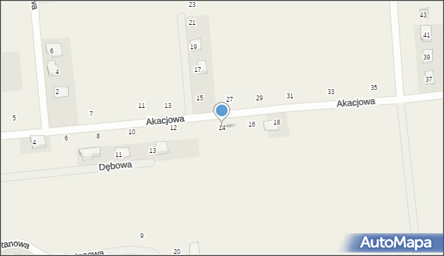 Świerklaniec, Akacjowa, 14, mapa Świerklaniec