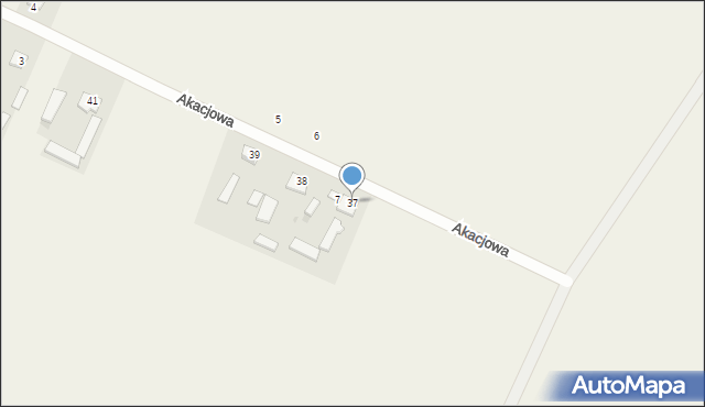 Telatyn, Akacjowa, 37, mapa Telatyn