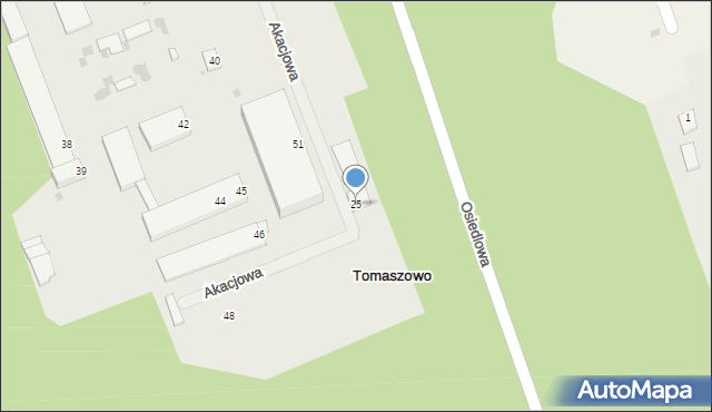 Tomaszowo, Akacjowa, 25, mapa Tomaszowo