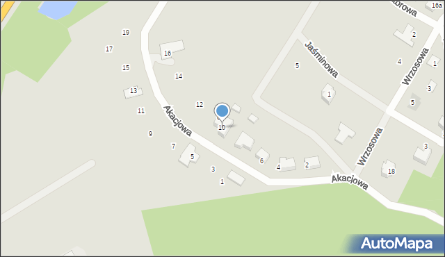 Trzebnica, Akacjowa, 10, mapa Trzebnica