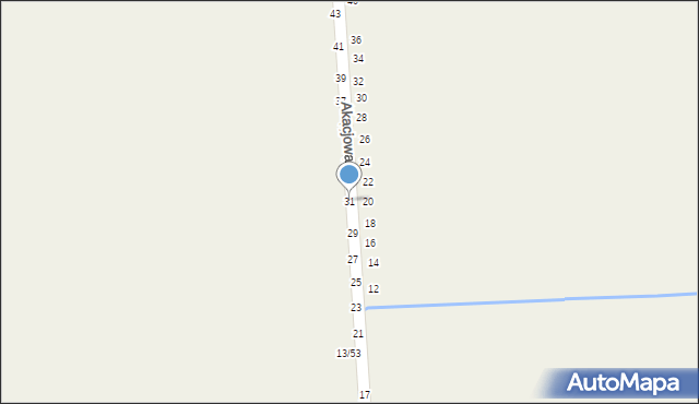 Wapiennik, Akacjowa, 31, mapa Wapiennik