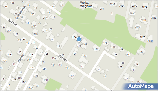Warszawa, Akcent, 14B, mapa Warszawy