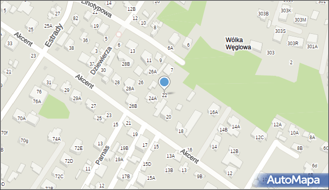 Warszawa, Akcent, 22, mapa Warszawy