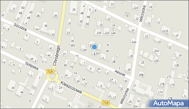 Warszawa, Akurat, 6, mapa Warszawy