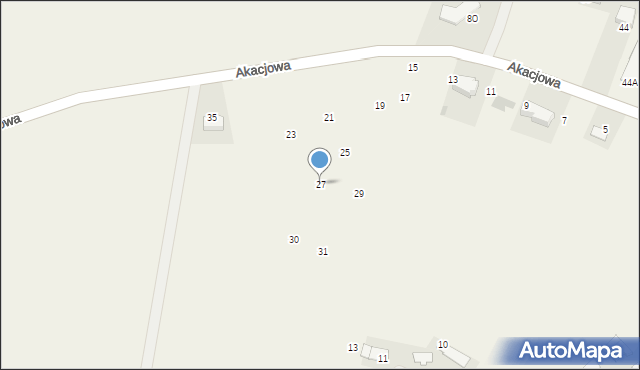 Więckowice, Akacjowa, 27, mapa Więckowice