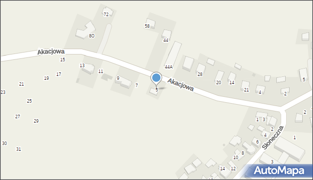 Więckowice, Akacjowa, 5, mapa Więckowice