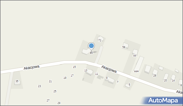 Więckowice, Akacjowa, 80, mapa Więckowice