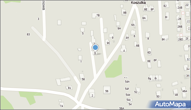 Wieliczka, Akacjowa, 7A, mapa Wieliczka