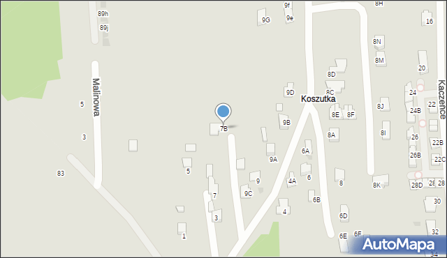 Wieliczka, Akacjowa, 7B, mapa Wieliczka