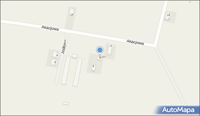 Wojnowice, Akacjowa, 6, mapa Wojnowice