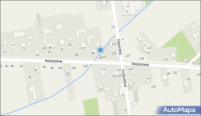 Wola Hankowska, Akacjowa, 101, mapa Wola Hankowska