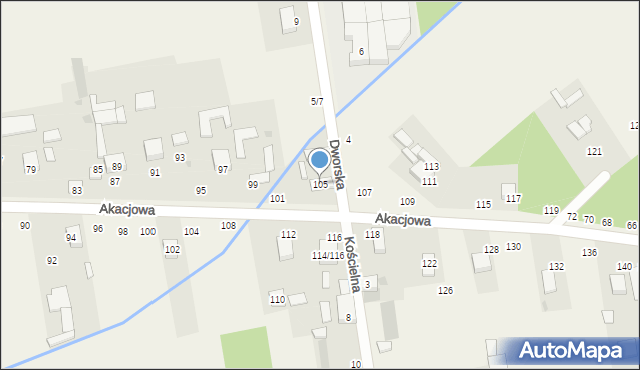 Wola Hankowska, Akacjowa, 105, mapa Wola Hankowska