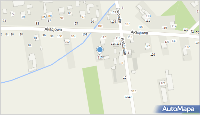 Wola Hankowska, Akacjowa, 110, mapa Wola Hankowska