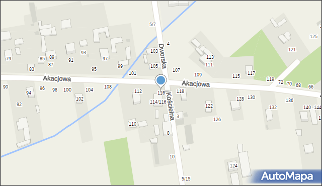 Wola Hankowska, Akacjowa, 116, mapa Wola Hankowska