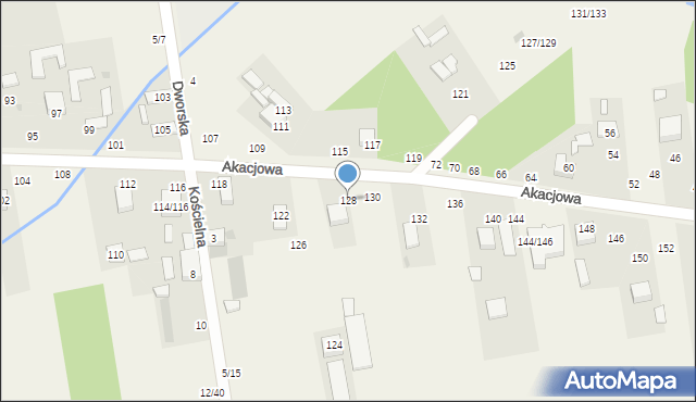 Wola Hankowska, Akacjowa, 128, mapa Wola Hankowska