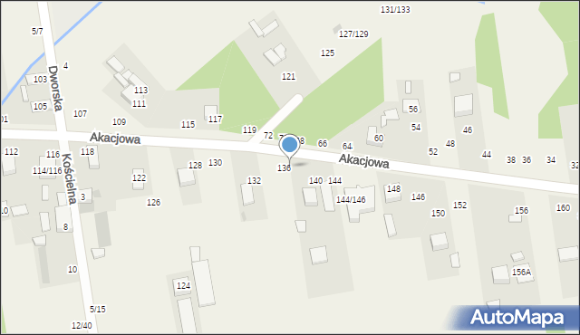 Wola Hankowska, Akacjowa, 138, mapa Wola Hankowska