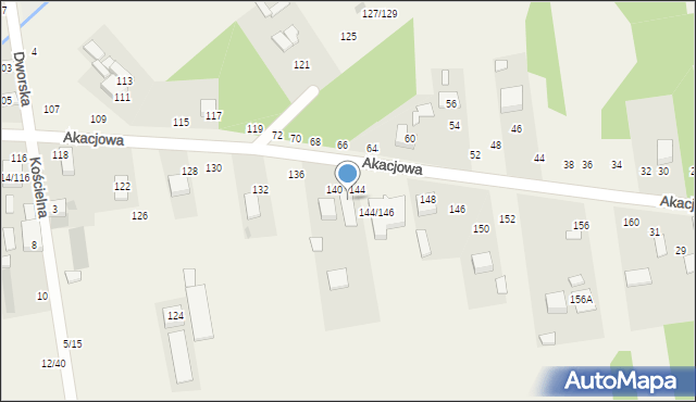 Wola Hankowska, Akacjowa, 142, mapa Wola Hankowska