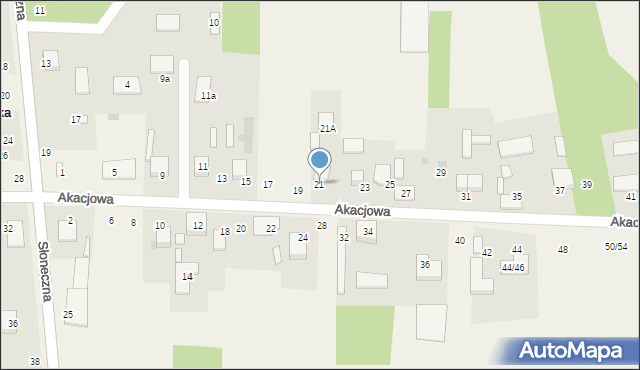 Wola Hankowska, Akacjowa, 21, mapa Wola Hankowska