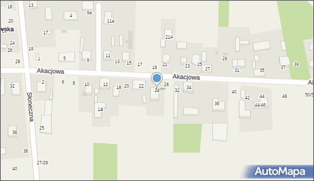 Wola Hankowska, Akacjowa, 24, mapa Wola Hankowska